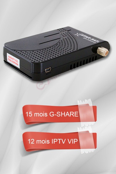 Récepteur Starsat 2020HD SUPER + 15 mois G-share + 12 mois IPTV 340...