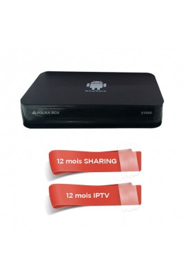 Récepteur Android VOLKA BOX + 12 mois IPTV Officiel + 12 mois SHARING